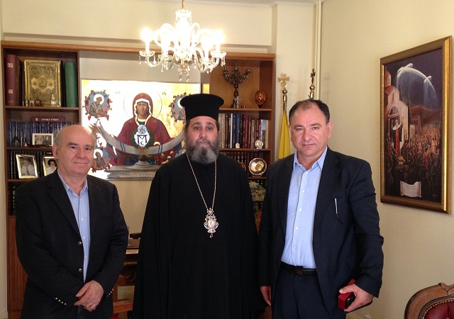 Ο Πρόεδρος και ο Αντιπρόεδρος του Βιοτεχνικού Επιμελητηρίου στην Ι. Μητρόπολη