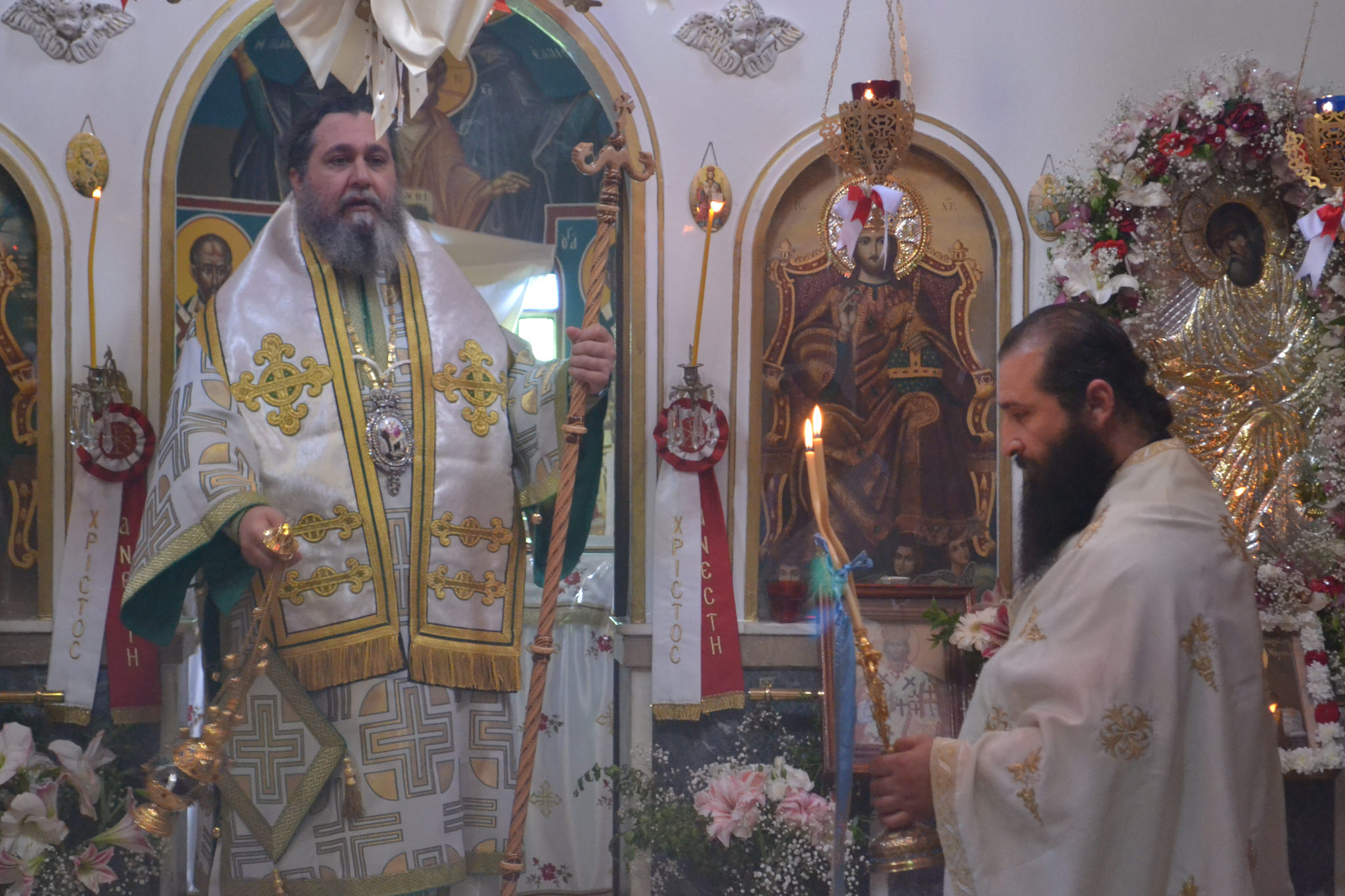 Ο Σεβασμιώτατος στον Ευαγγελιστή Μάρκο στο Κορωπί