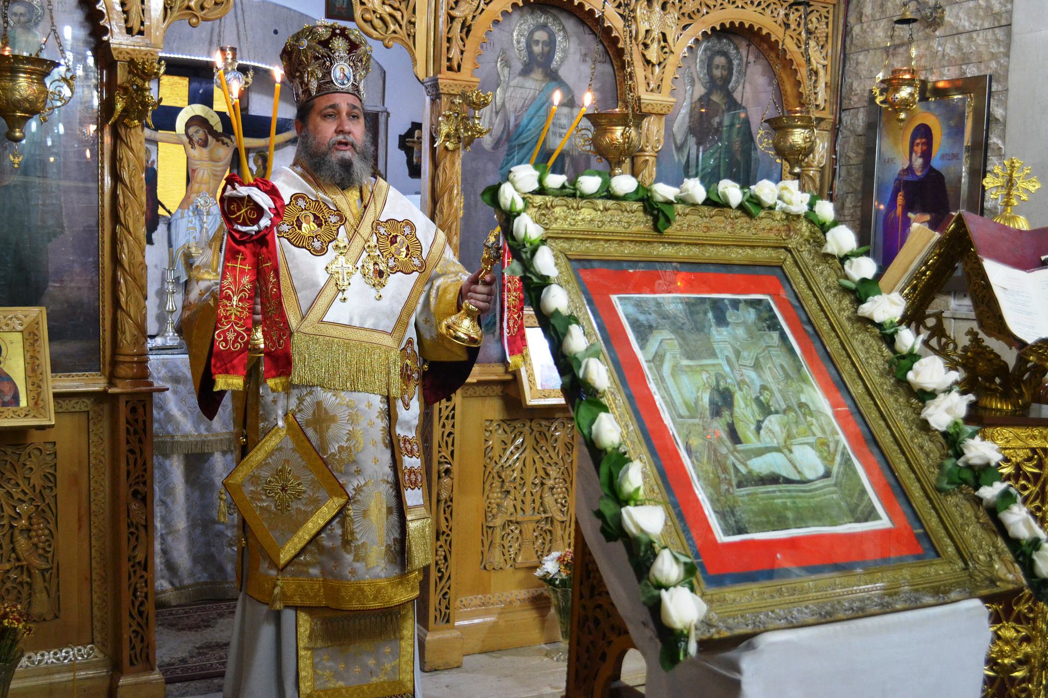 Ή Άνακομιδή των Ἱερῶν λειψάνων του Ἁγίου Γεωργίου.