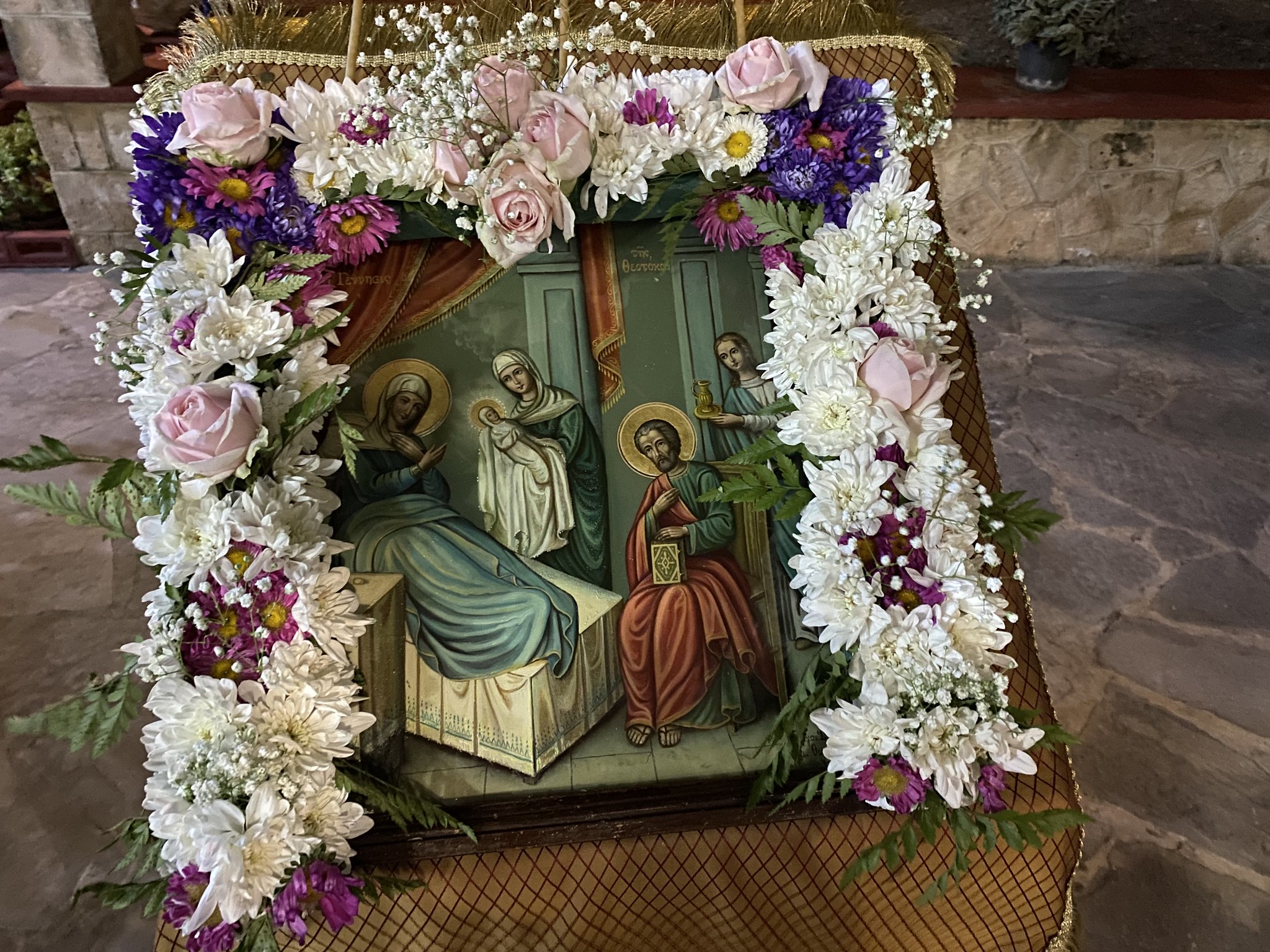 Στην Ανδρώα Ιερά Μονή του Γεννεσίου Της Θεοτόκου.